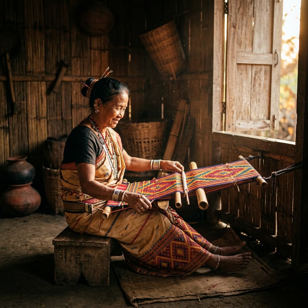 Traditional Northeast Indian Weaving Heritage